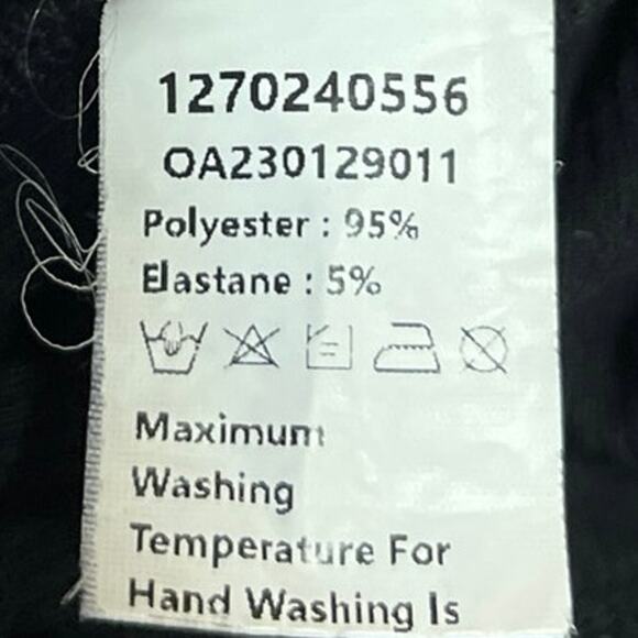 Commence Women's Black Rib Knit High Neck Long Sleeve Crop Shirt Sweater Top S - Picture 4 of 4